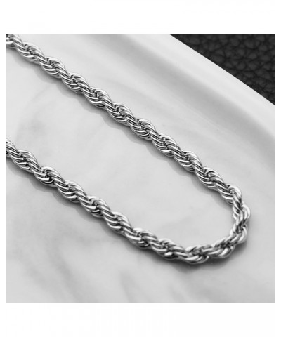 Mens Chain Stainless Steel Rope, Hip Hop Jewelry for Women 16-30 Inch Rope Chain Necklace and Polished 28.0 Inches 3mm $8.39 ...