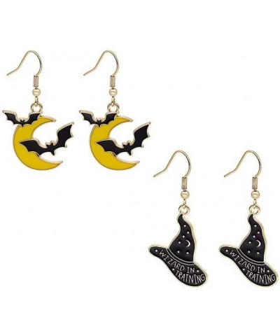 Enamel Halloween Earrings Sets For Women Cartoon Scary Funny Black White Ghost Drop Dangle Earring Y2k Jewelry Fashion Aesthe...