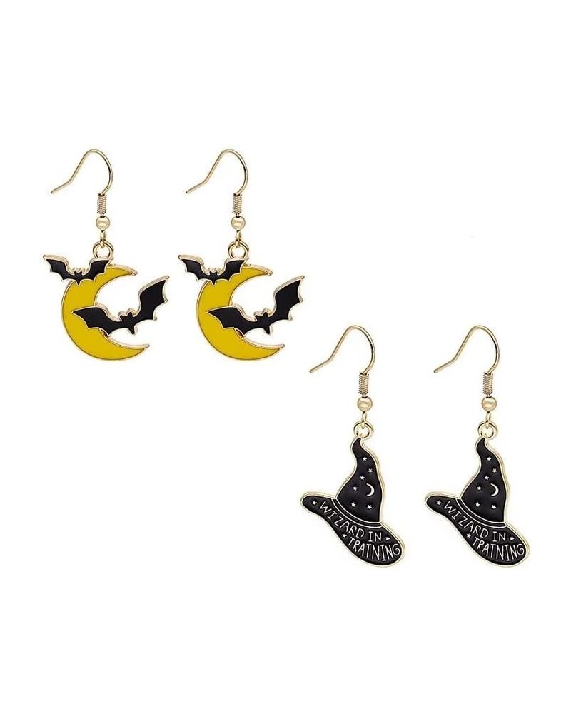 Enamel Halloween Earrings Sets For Women Cartoon Scary Funny Black White Ghost Drop Dangle Earring Y2k Jewelry Fashion Aesthe...