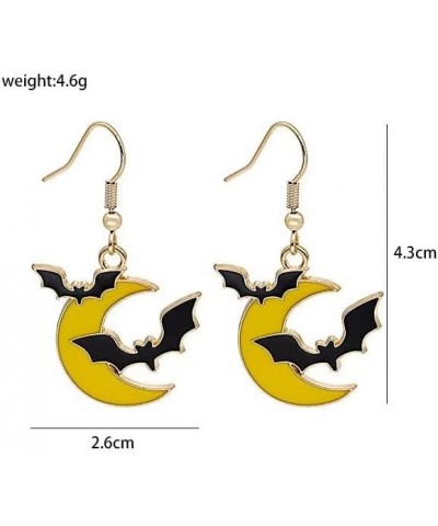 Enamel Halloween Earrings Sets For Women Cartoon Scary Funny Black White Ghost Drop Dangle Earring Y2k Jewelry Fashion Aesthe...