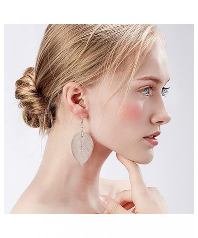 Leaf Earring Fashion Jewelry Dangle Drop Earrings Gift For Women And Girls Champaign Gold Silver $9.59 Earrings