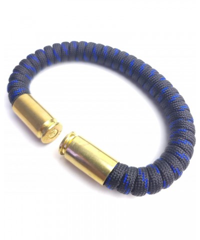 Thin Blue Line Paracord 40 Caliber Bullet Casing Bracelet $10.25 Bracelets