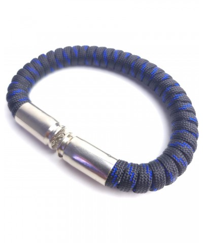 Thin Blue Line Paracord 40 Caliber Bullet Casing Bracelet $10.25 Bracelets