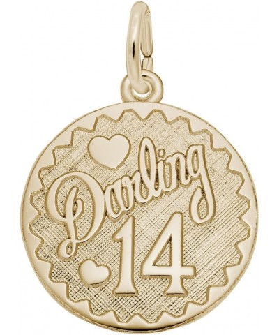 Darling 14 Charm, Charms for Bracelets and Necklaces Yellow Gold $28.39 Bracelets