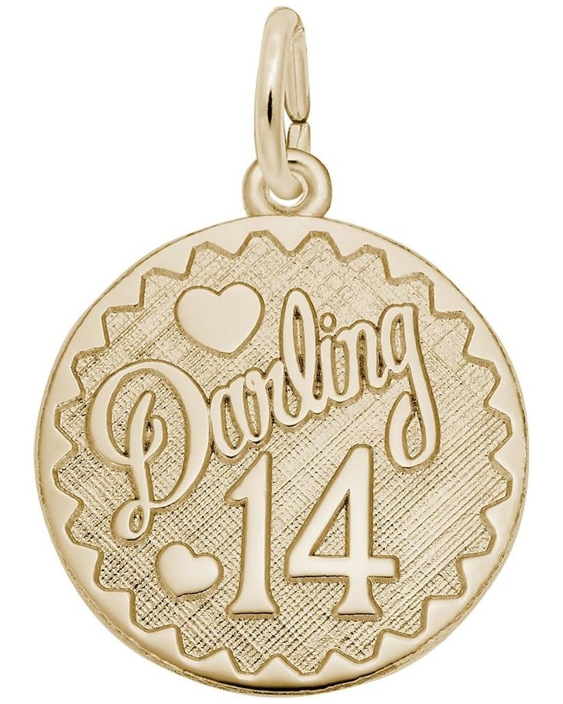 Darling 14 Charm, Charms for Bracelets and Necklaces Yellow Gold $28.39 Bracelets