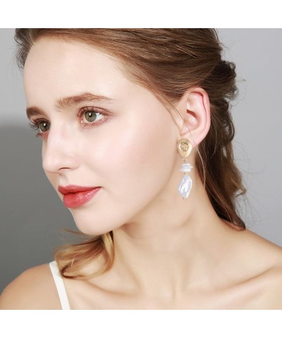 Pearl Dangle Earrings Long Tassel Pearl Earrings for Women Dainty Pearl Chain Earrings Jewelry for Teen Girls A $9.68 Earrings