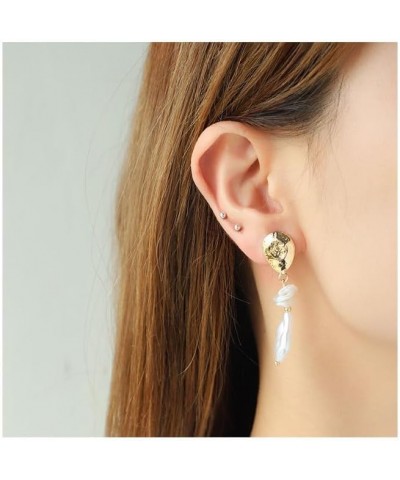 Pearl Dangle Earrings Long Tassel Pearl Earrings for Women Dainty Pearl Chain Earrings Jewelry for Teen Girls A $9.68 Earrings