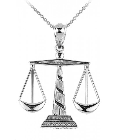 925 Sterling Silver Scales of Justice Pendant Necklace 20.0 Inches $17.16 Necklaces