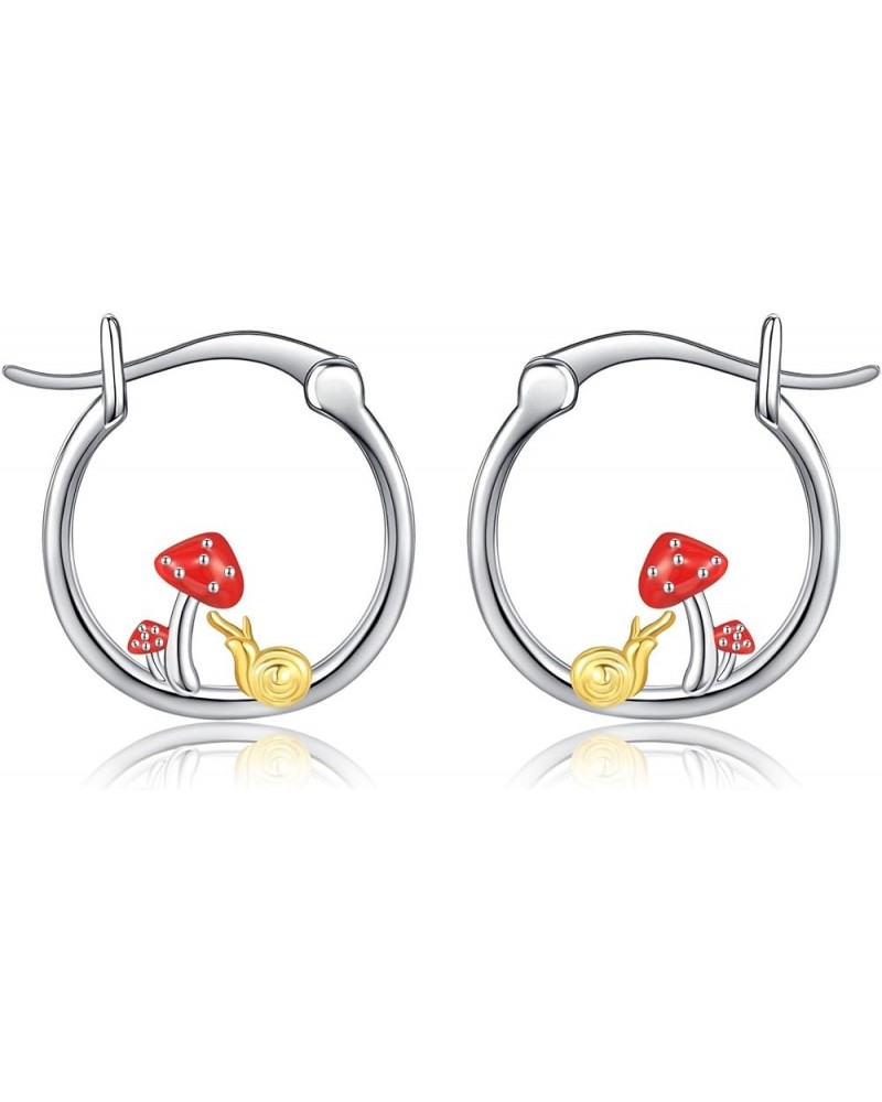 Corgi/Cat/Pig Earrings Sterling Silver Cute Hoop Earrings Animal Jewelry Gifts for Women Daughter Snail hoop earrings $19.71 ...