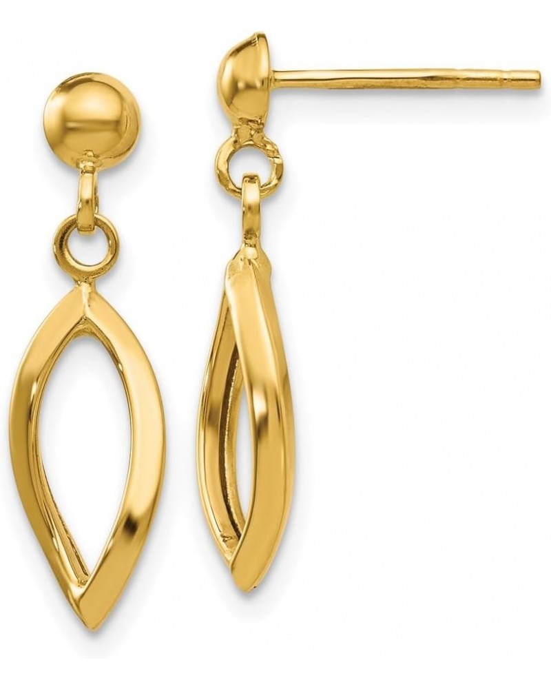 14K Yellow Gold Post Drop Dangle Earrings 10K Yellow Gold - 21mm - 0.83 inch $86.88 Earrings