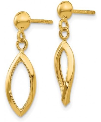 14K Yellow Gold Post Drop Dangle Earrings 10K Yellow Gold - 21mm - 0.83 inch $86.88 Earrings