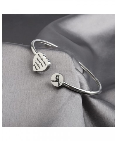 Memorial Jewelry Sympathy Gift When Cardinals Appear Your Loved One is Near Cuff Bangle Cardinal Memorial Bracelet silver $9....