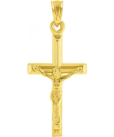 14k Yellow Gold Simple and Classic Cross Crucifix Pendant Necklace 22.0 Inches $64.38 Necklaces