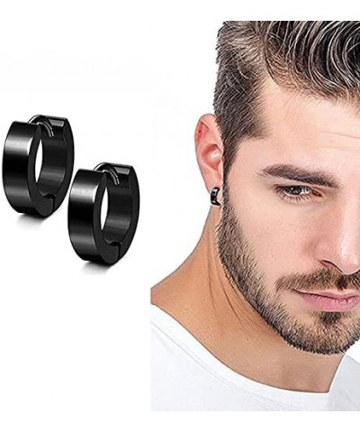 Men Woman Stainless Steel Stud Earrings Set Sliver Black Gold 15 Pairs $9.64 Earrings