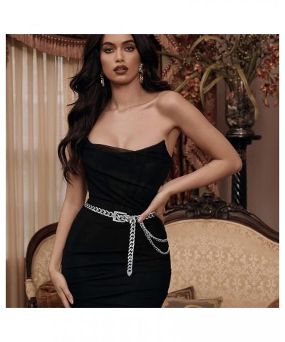 Chain Belt for Women Gold Multilayer Waist Chain Dress Body Chains for Girls Silver XL: 150CM/59.1IN $10.99 Body Jewelry