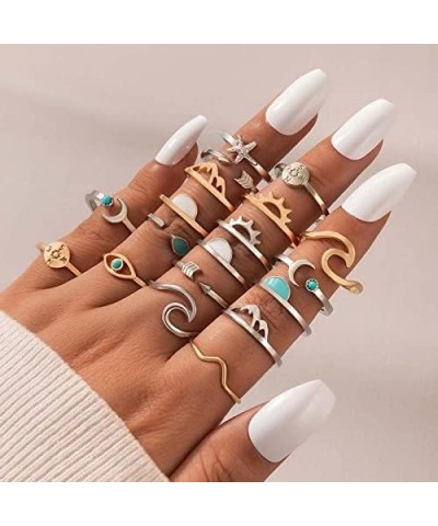 29-46Pcs Knuckle Rings Stacking Rings Set for Women,Vintage Boho Finger Rings Midi Rings Multi Size Rings Gift for Teen Girls...