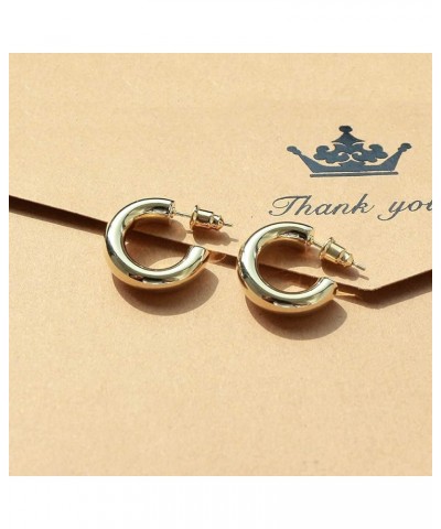 Thick Gold Hoop Earrings for Women, Chunky Gold Hoops 20mm-40mm Gold 20.0 Millimeters $11.38 Earrings