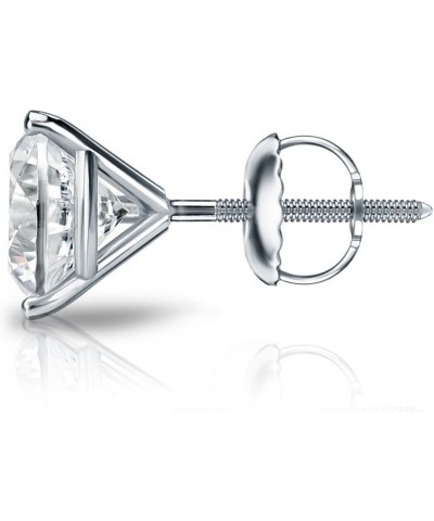 Platinum 3-Prong Martini Diamond SINGLE STUD Earring (1/8-1 ct, H-I, I2-I3) Screw-Back 0.71 carats $111.76 Earrings