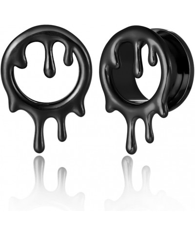 2PCS Flowing Like Water Halloween Ear Tunnels Plugs 316 Stainless Steel Ear Gauges Weight Saddle Plugs Hypoallergenic expande...