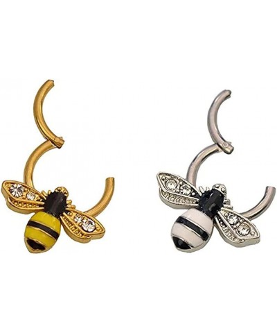 Bumble Bee Hinged Clicker Segment 316L Surgical Steel 16 Gauge 5/16 or 3/8 Sold Each Gold 8.0 Millimeters $11.25 Body Jewelry