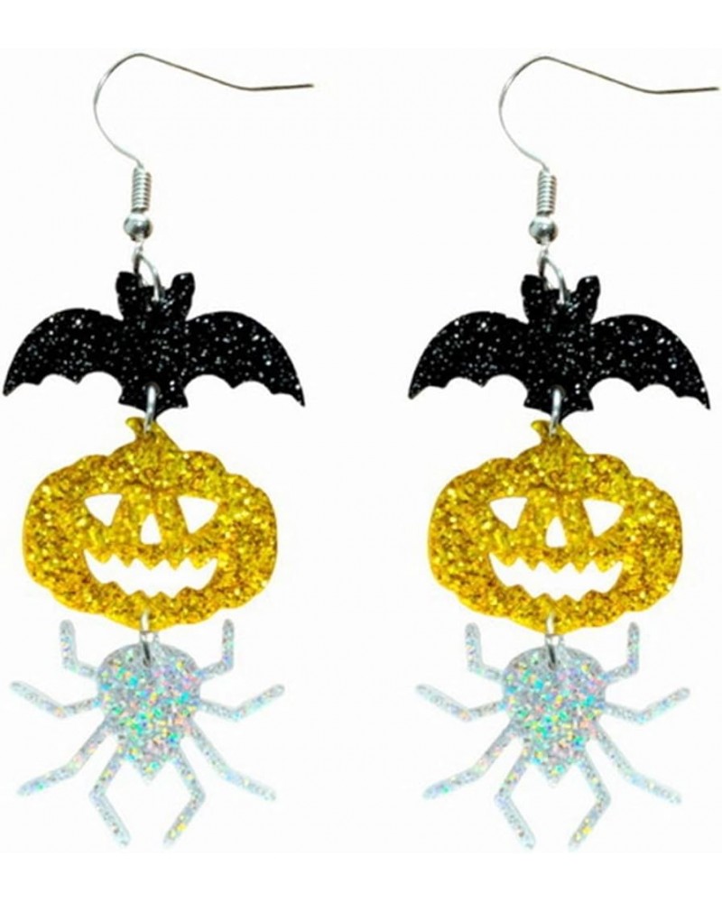 Halloween Drop Dangle Earrings for Women Pumpkin Spider Spooky Earrings Skull Earrings Halloween Drop Earrings for Women Hall...