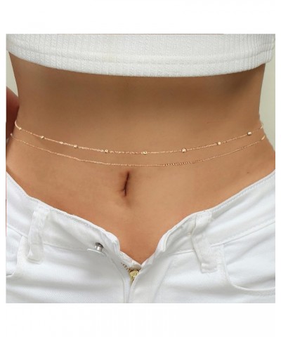 24in-53in Gold Belly Chain Jewelry for Women Layered 18K Gold Plated Belly Beads for The Waist Plus Size Body Chains Gold-A $...