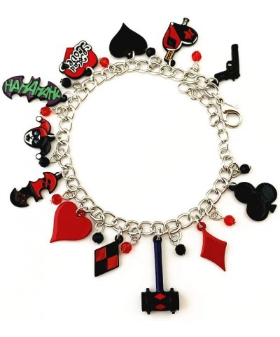 Wonderful Boutique Original Design Quality Cosplay Superhero Harley Quin Clown Charm Bracelet Gifts for Girl Woman $11.38 Bra...