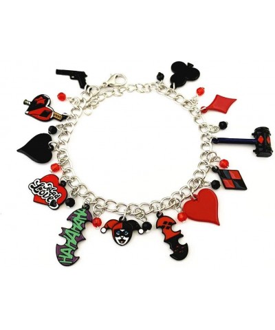 Wonderful Boutique Original Design Quality Cosplay Superhero Harley Quin Clown Charm Bracelet Gifts for Girl Woman $11.38 Bra...