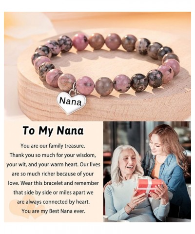 Heart Charm Bracelet for Nana Grandma Mom Daughter Best Friend Sister, Birthday Christmas Valentine's Day Gifts for Teen Girl...