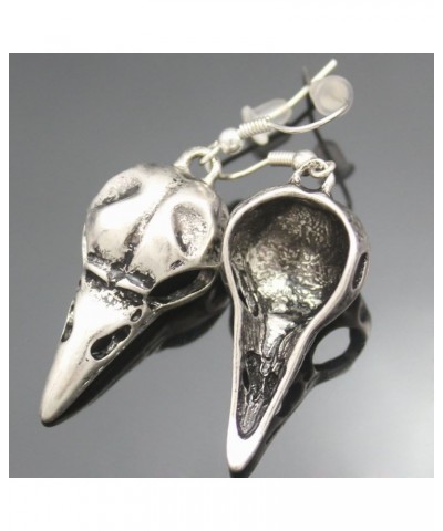 Crow Viking Odin Bird Raven Skull Dangle Earrings Skeleton Death Devil Goth Punk Emo Steampunk Vintage Silver $8.26 Earrings