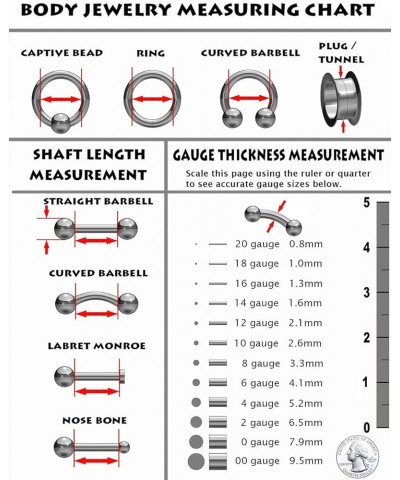 16 Gauge 6 Gemmed Flower Top Internally Threaded Monroe/Labret/Cartilage Stud 316L Surgical Steel (Choose Color) Clear/Aurora...