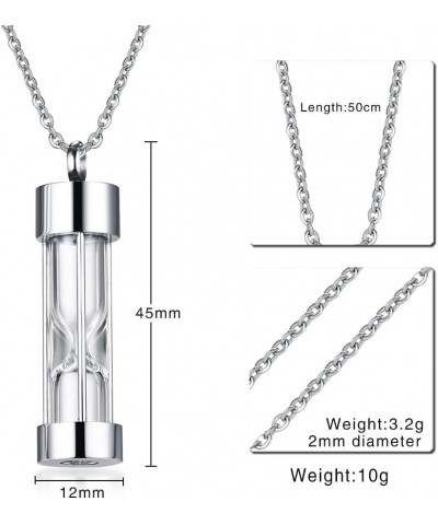 Memorial Jewellery Stainless Steel Glass Hourglass Shapes Urn Cremation Pendant Necklace,Gold Plated Sliver 1 piece $12.00 Ne...