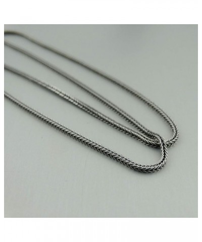 Sterling Silver 1.5mm Square Foxtail Chain Necklace w/Antique Finish - 16, 18, 20, 24, 30 30.0 Inches $17.36 Necklaces