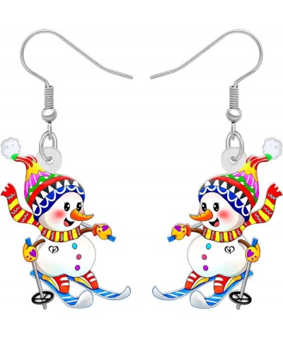 Acrylic Drop Dangle Christmas Gifts Frosty Snowman Earrings Ornaments Decorations Jewelry For Women Accessories Multicolor $7...