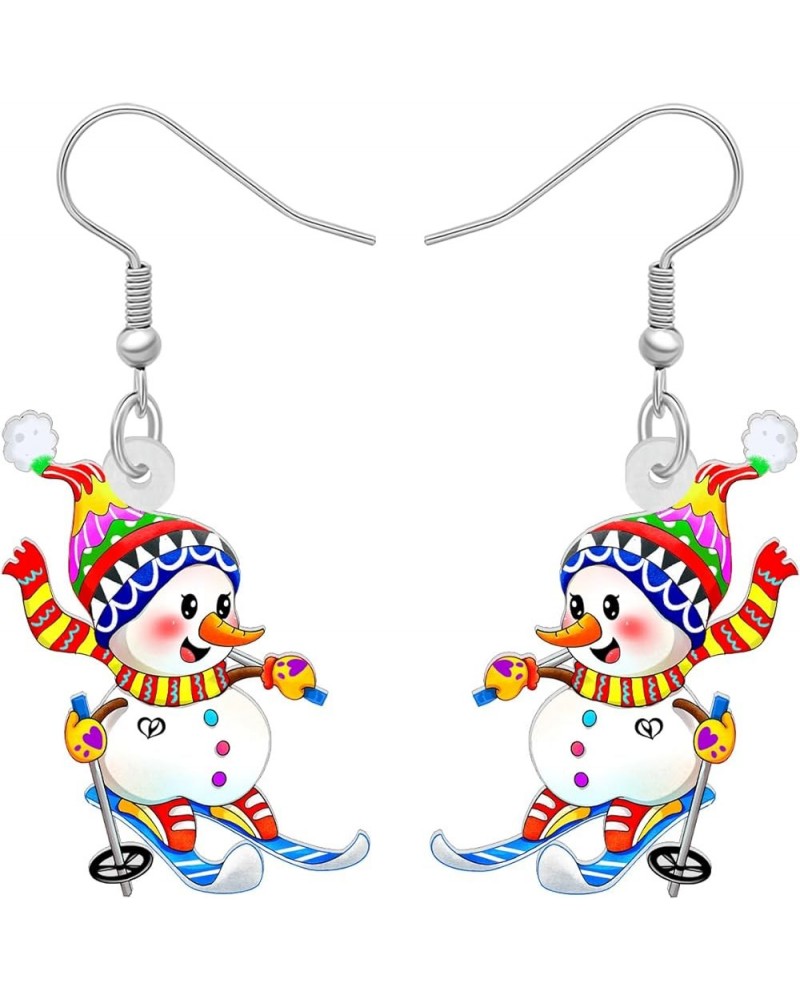 Acrylic Drop Dangle Christmas Gifts Frosty Snowman Earrings Ornaments Decorations Jewelry For Women Accessories Multicolor $7...