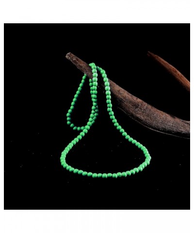 8MM Natural Wood Bead Necklace Africa Wooden Chain Statement Unisex Chunky Strand Necklaces Hip Hop Jewelry green $6.88 Neckl...