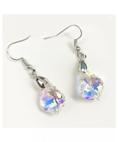 Unique Sparkly Multi-color Crystal Teardrop Dangle Drop Earrings Rainbow Crystal Geometry Earrings for Women Girls Statement ...