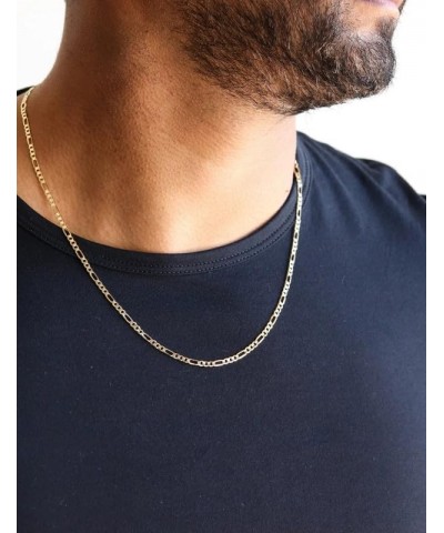 925 Sterling Silver Figaro Chain 3/4/5mm Necklace for Men Diamond Cut Gold Figaro Link Chain for Women 16-30 Inches 20 3mm Go...