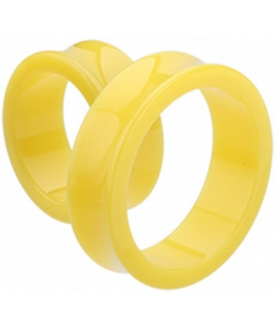 Supersize Neon Colored Acrylic Double Flared Ear Gauge WildKlass Tunnel Plug (Sold as Pairs) 1-5/8" (41mm) Yellow $10.92 Body...