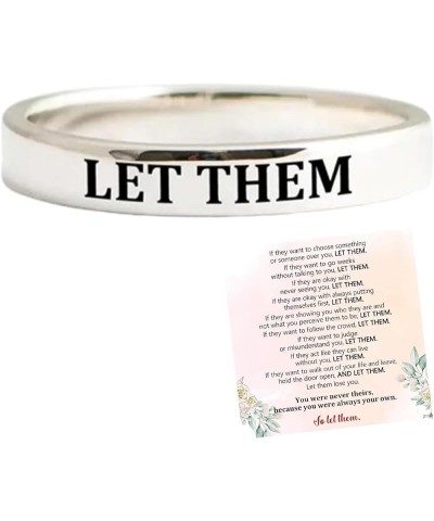 Let Them Ring For Women, Self Worth Motivation Ring, Personality Encouragement Gift To Sorority Sisters/Best Friends, Inspira...