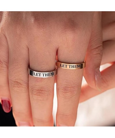 Let Them Ring For Women, Self Worth Motivation Ring, Personality Encouragement Gift To Sorority Sisters/Best Friends, Inspira...