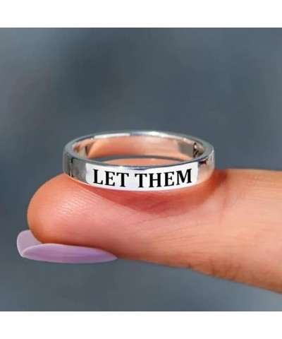 Let Them Ring For Women, Self Worth Motivation Ring, Personality Encouragement Gift To Sorority Sisters/Best Friends, Inspira...