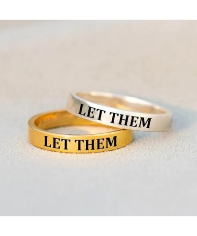 Let Them Ring For Women, Self Worth Motivation Ring, Personality Encouragement Gift To Sorority Sisters/Best Friends, Inspira...