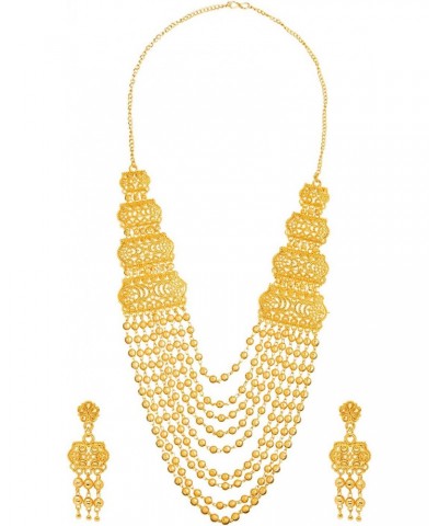 Traditional Indian Gold Plated Ball Necklace Chain Jewellery Set for Women (SJ_111) $18.17 Jewelry Sets