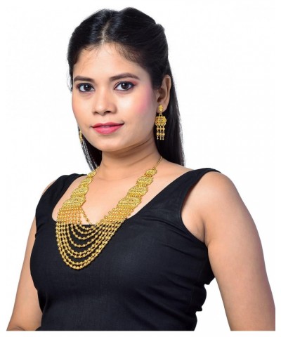 Traditional Indian Gold Plated Ball Necklace Chain Jewellery Set for Women (SJ_111) $18.17 Jewelry Sets