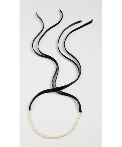 Women's Pearl Ribbon Necklace Pearl $75.11 Necklaces