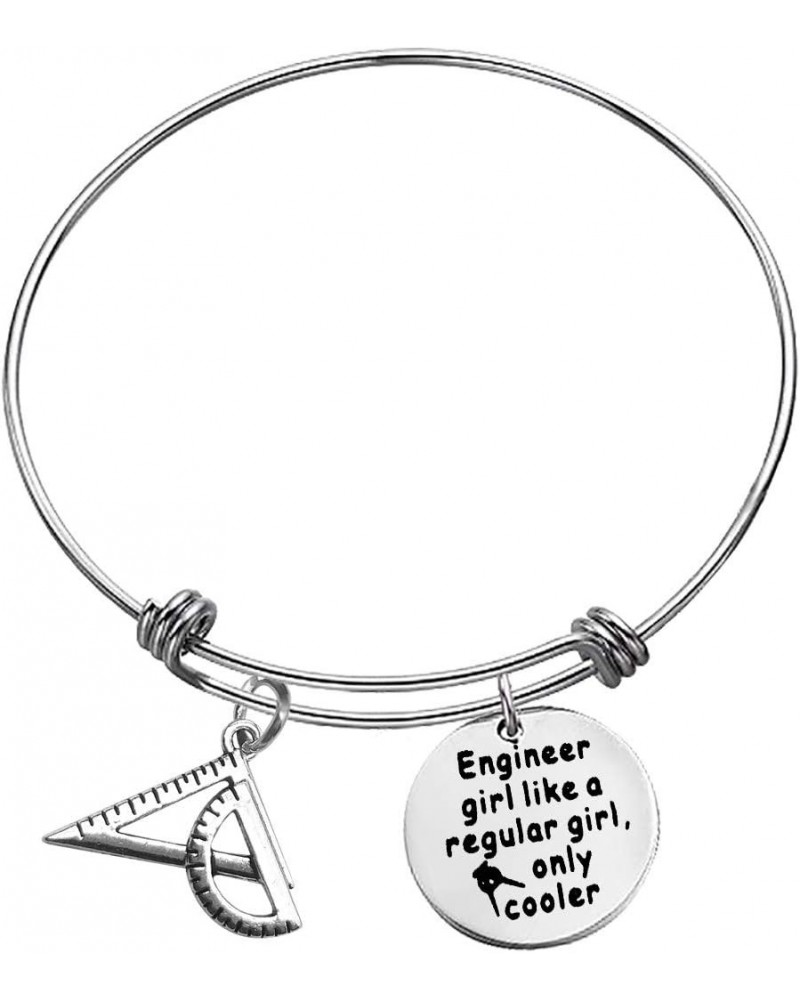 Funny Engineer Gift for Girls Woman Engineer Bracelet Ruler Charm Expandable Bangle Engineering Gift for Engineering Student ...