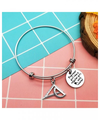 Funny Engineer Gift for Girls Woman Engineer Bracelet Ruler Charm Expandable Bangle Engineering Gift for Engineering Student ...