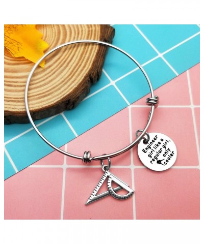 Funny Engineer Gift for Girls Woman Engineer Bracelet Ruler Charm Expandable Bangle Engineering Gift for Engineering Student ...