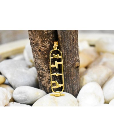 Customize Personalized Cartouche Necklace (Open Style) Available 14K Gold, 18K Gold and Sterling Silver 1-Sided Solid Pendant...